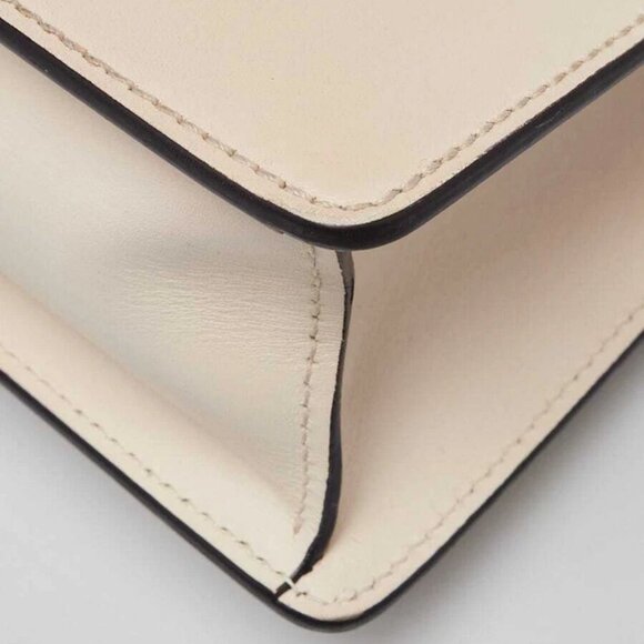 Gucci White Smooth Leather Small Sylvie Shoulder Bag - Picture 5 of 11